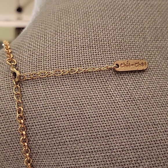 Chit Chat black and gold statement necklace - Picture 3 of 3